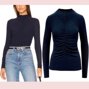 Veronica Beard Navy Theresa Turtleneck